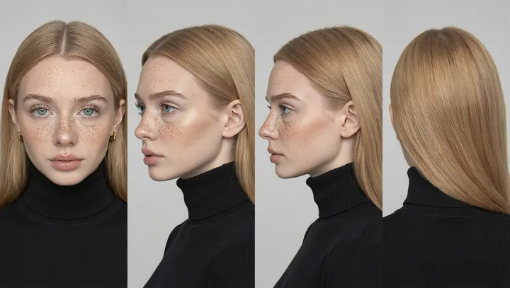 Aivy, Casting black look, reference sheet